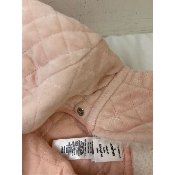 Nordstrom baby girl quilted snowsuit hooded ears - Picture 4 of 9